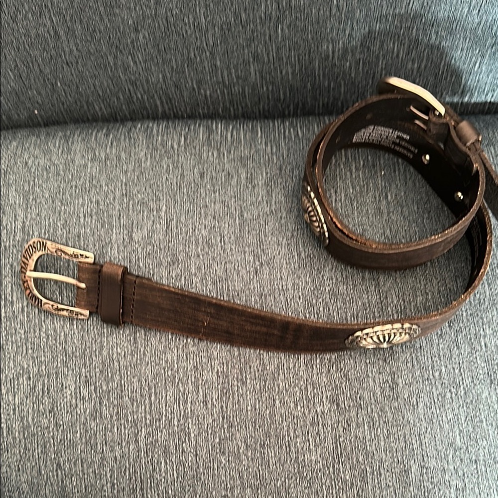 Harley Davidson belt NWNT.....Black Leather Belt with Silver Buckle